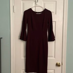 New York & Company Stretch Burgundy XS Dress